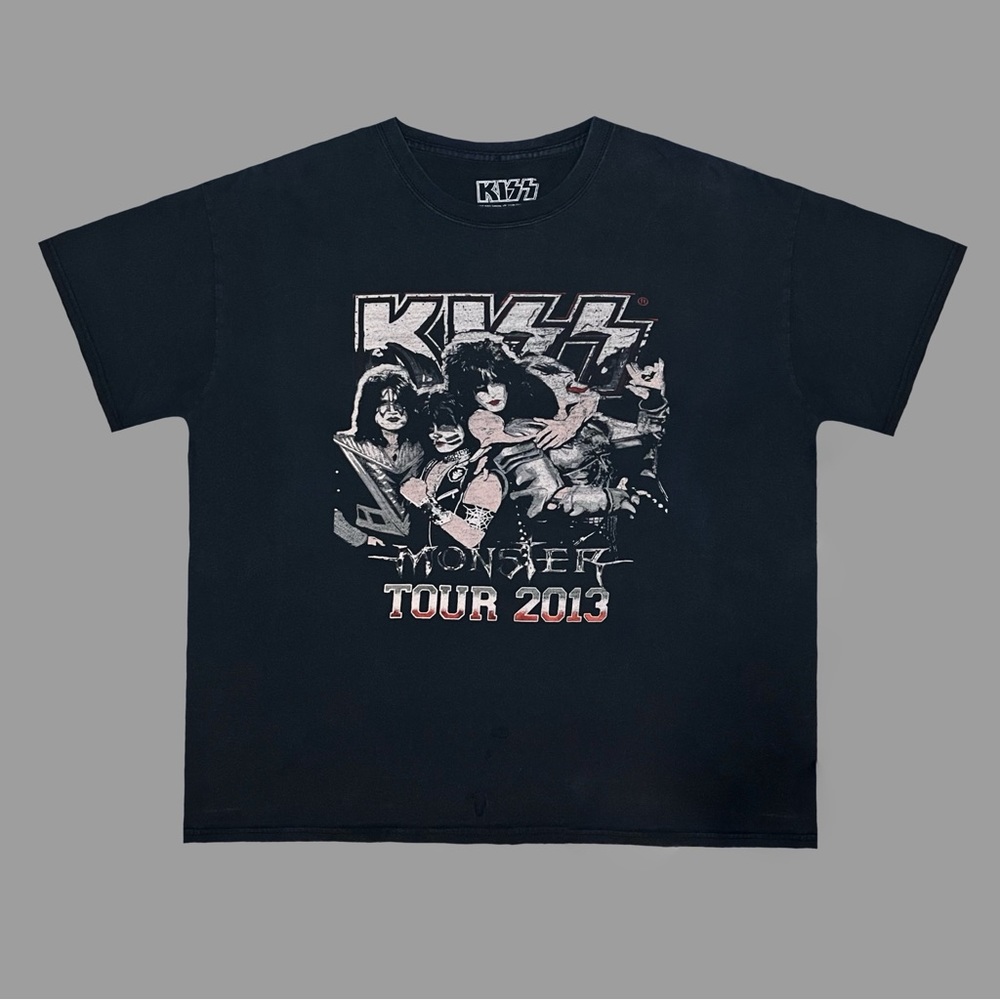 2018 Front & Back Reprint Kiss 2013 Monster Tour Shirt 🎸😝 Nice Vintage Fade
